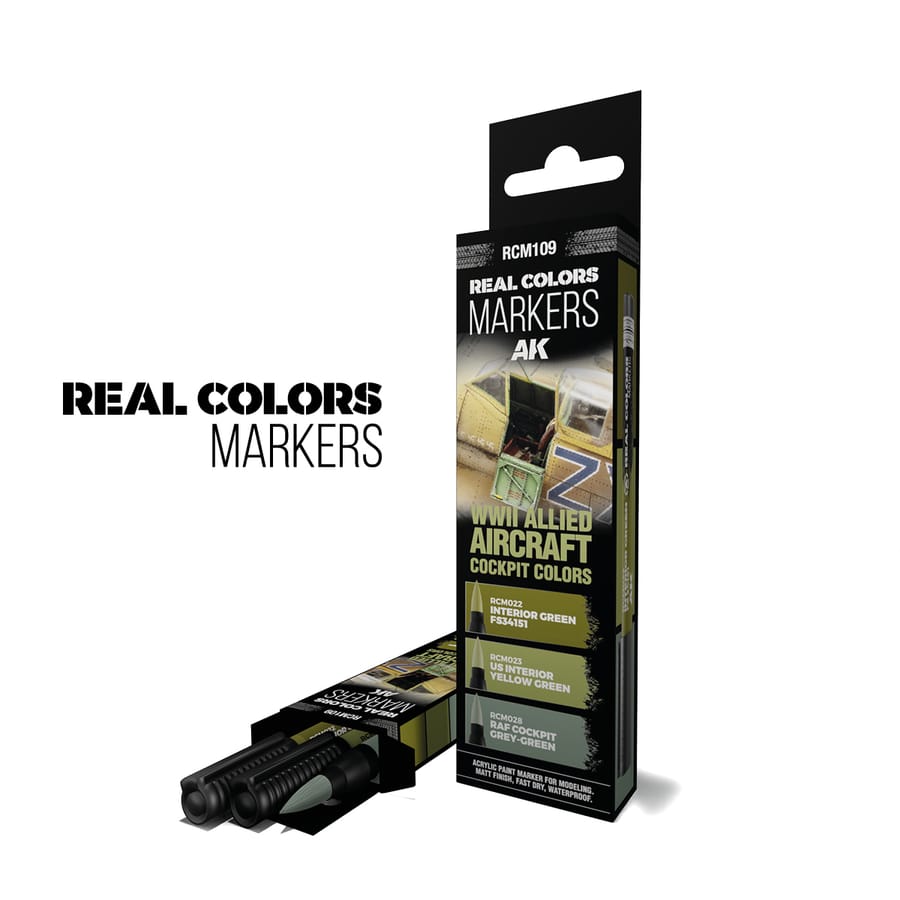 WarForge - WWII ALLIED AIRCRAFT COCKPIT COLORS – RC MARKERS SET - Warhammer