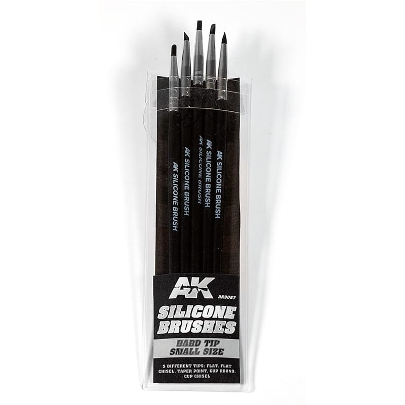 WarForge - SMALL SILICONE BRUSHES HARD TIP (5 SILICONE PENCILS) - Warhammer