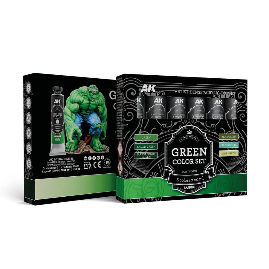 WarForge - GREEN COLOR SET – ARTISTIC DENSE ACRYLIC COLOR - Warhammer