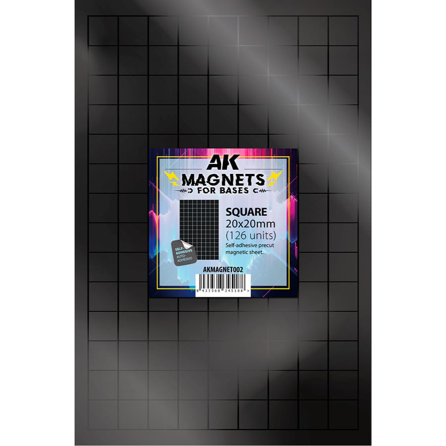 WarForge - SQUARE MAGNET FOR BASES 20X20MM (126 UNITS) - Warhammer