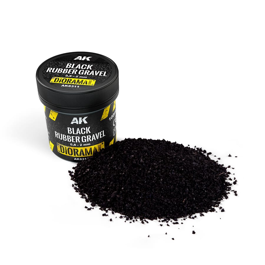 WarForge - BLACK RUBBER GRAVEL 0,8-2MM - Warhammer