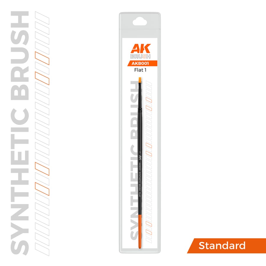 WarForge - AK SYNTHETIC BRUSH – FLAT 1 - Warhammer