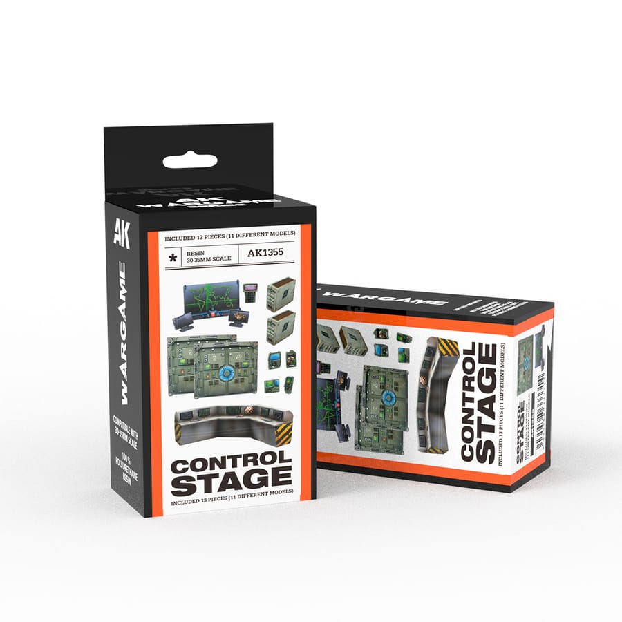 WarForge - CONTROL STAGE- SCENOGRAPHY WARGAME SET – 100% POLYURETHANE RESIN COMPATIBLE WITH 30-35MM SCALE - Warhammer