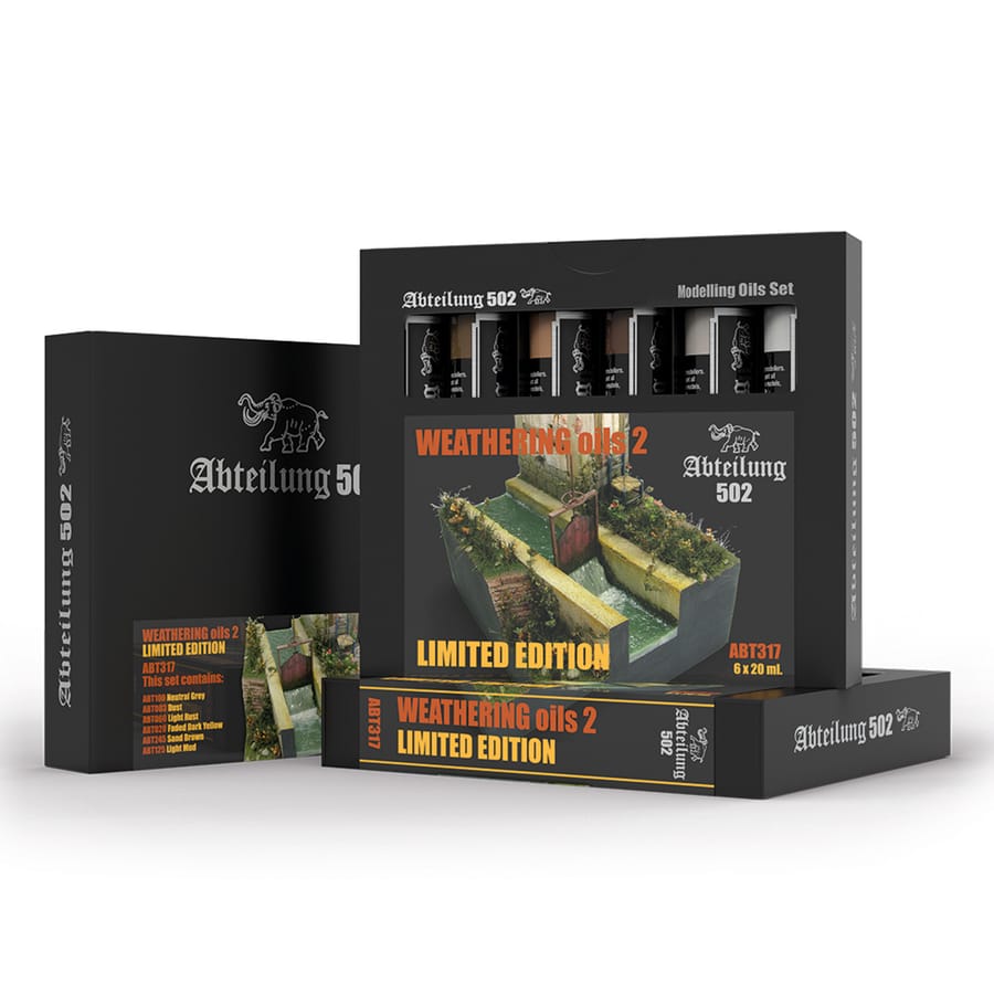 WarForge - ABT317 WEATHERING OILS2 SET (Limited Edition) + ABT255 Intense Blue AS A GIFT - Warhammer