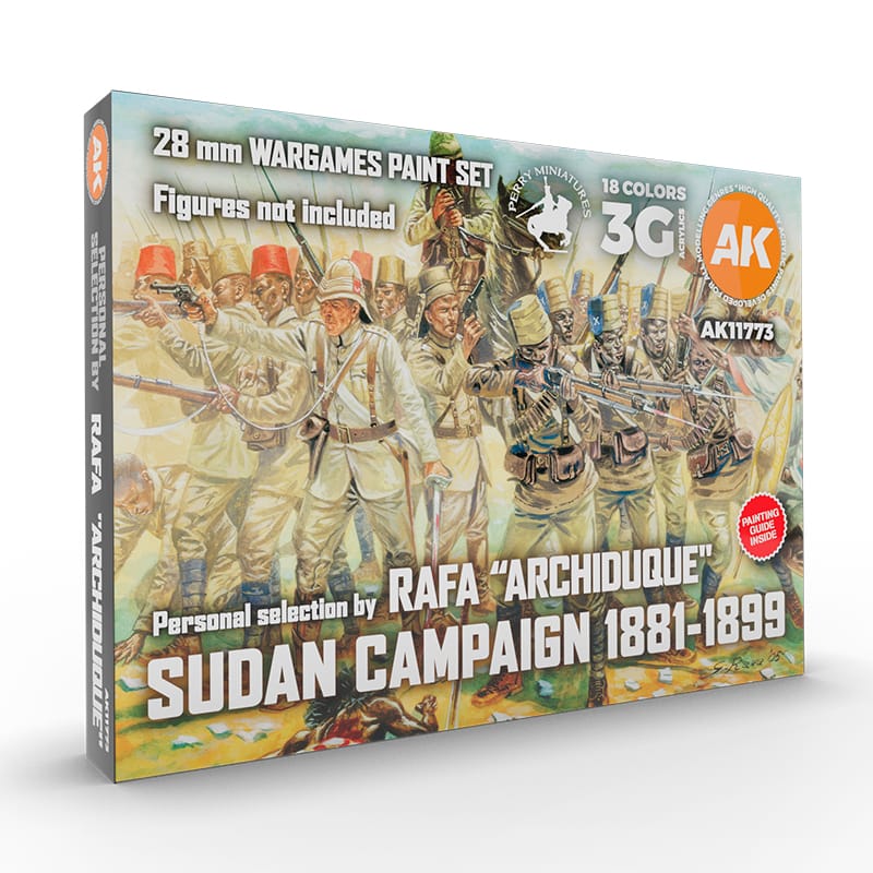 WarForge - SIGNATURE SET – RAFA “ARCHIDUQUE” – SUDAN CAMPAIGN 1881-1899 – 28MM WARGAME PAINT SET - Warhammer