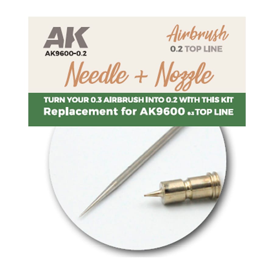 WarForge - NEEDLE + NOZZLE 0.2 REPLACEMENT FOR AK9600 - Warhammer