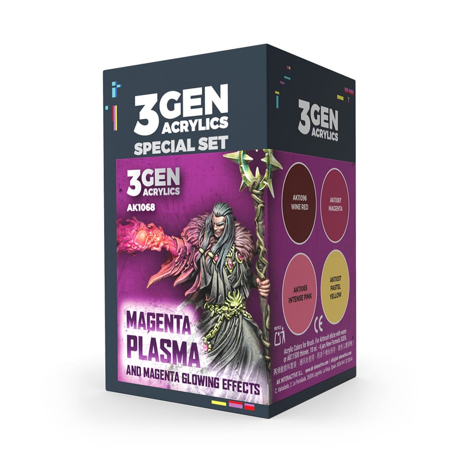 WarForge - WARGAME COLOR SET. MAGENTA PLASMA AND GLOWING EFFECTS. - Warhammer