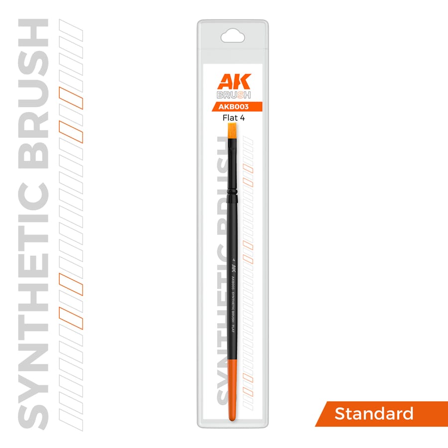 WarForge - AK SYNTHETIC BRUSH – FLAT 4 - Warhammer