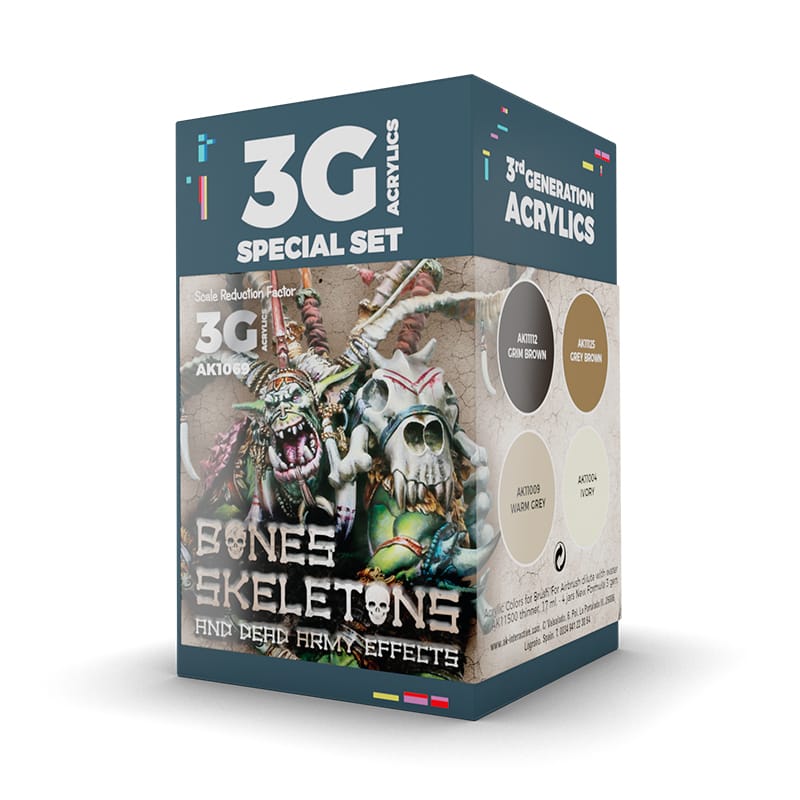 WarForge - WARGAME COLOR SET. BONES AND SKELETONS. - Warhammer