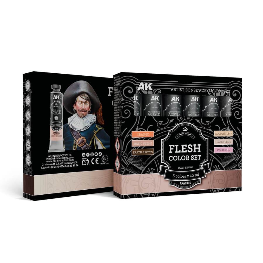 WarForge - FLESH COLOR SET – ARTISTIC DENSE ACRYLIC COLOR - Warhammer