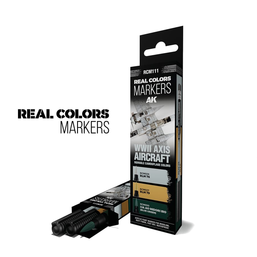 WarForge - WWII AXIS AIRCRAFT SQUIGGLE CAMOUFLAGE COLORS – RC MARKERS SET - Warhammer