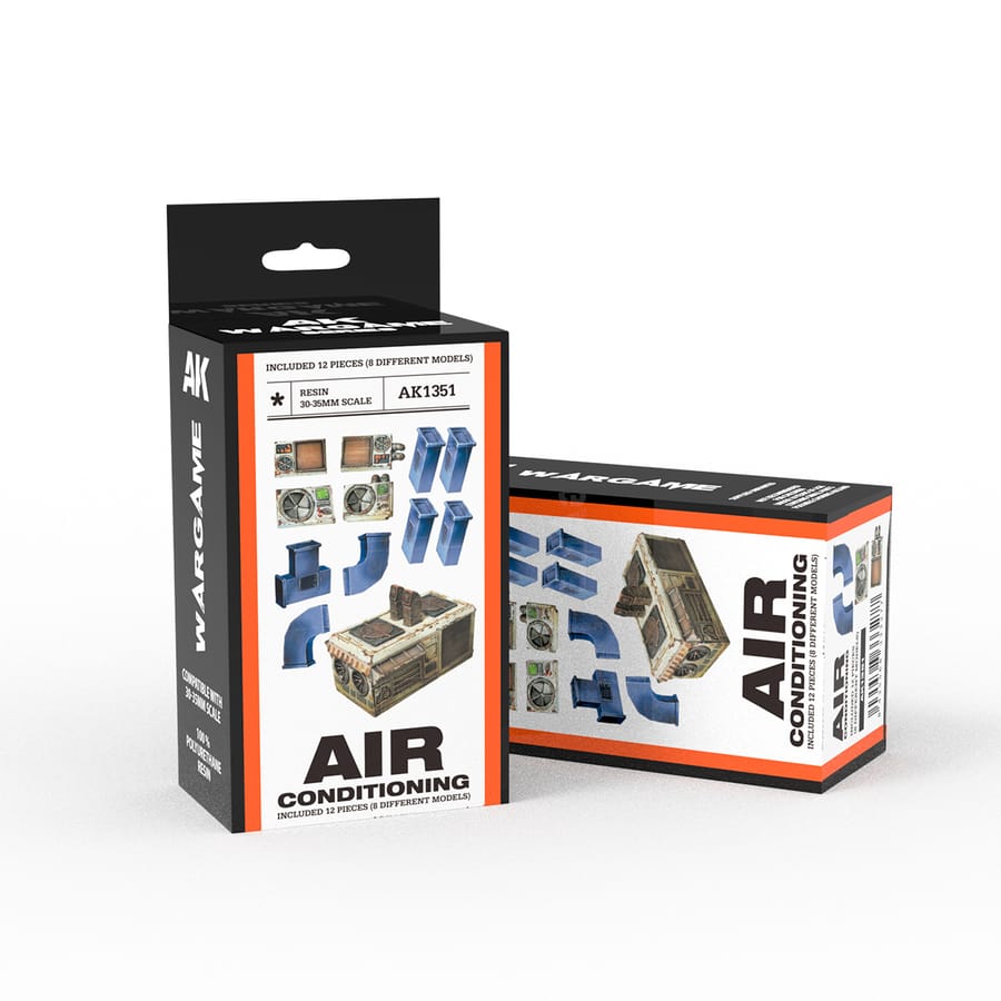 WarForge - AIR CONDITIONING- SCENOGRAPHY WARGAME SET – 100% POLYURETHANE RESIN COMPATIBLE WITH 30-35MM SCALE - Warhammer