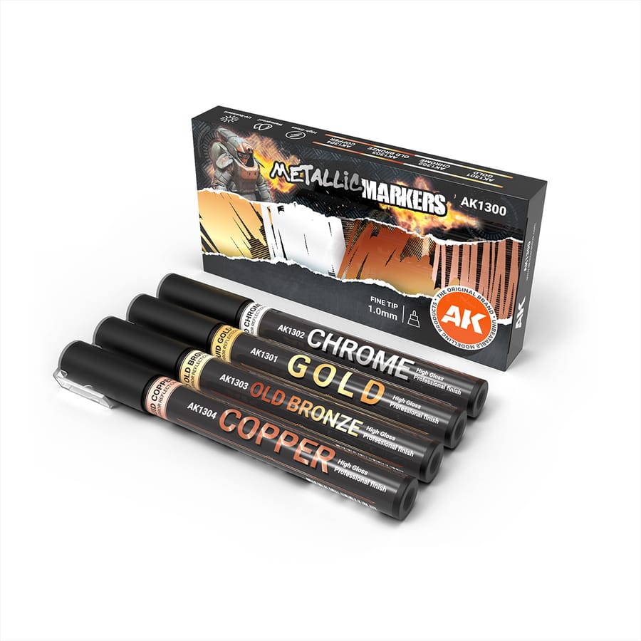 WarForge - METALLIC MARKERS – 4 UNITS SET - Warhammer