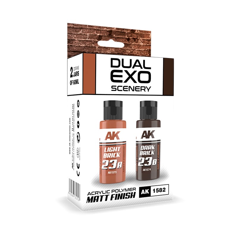 WarForge - DUAL EXO SCENERY SET 23 – 23A LIGHT BRICK & 23B DARK BRICK - Warhammer