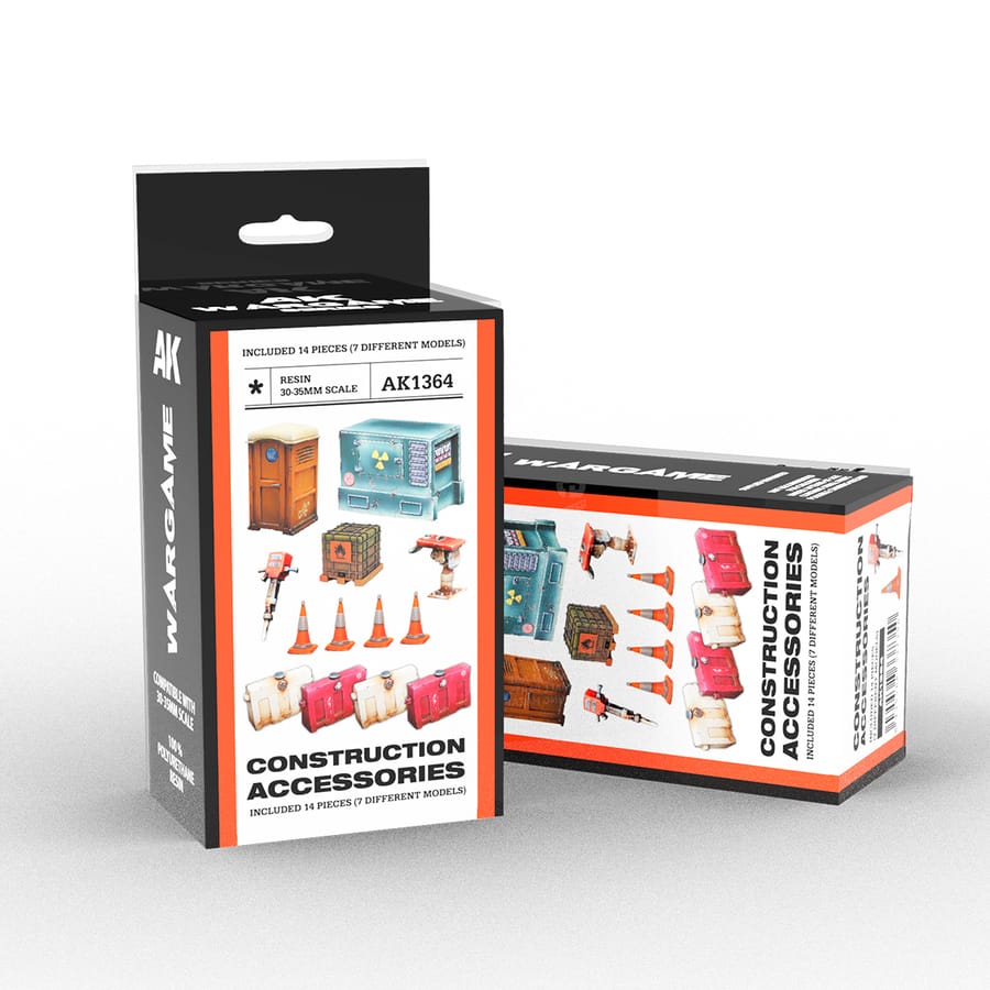 WarForge - CONSTRUCTION ACCESSORIES – SCENOGRAPHY WARGAME SET – 100% POLYURETHANE RESIN COMPATIBLE WITH 30-35MM SCALE - Warhammer