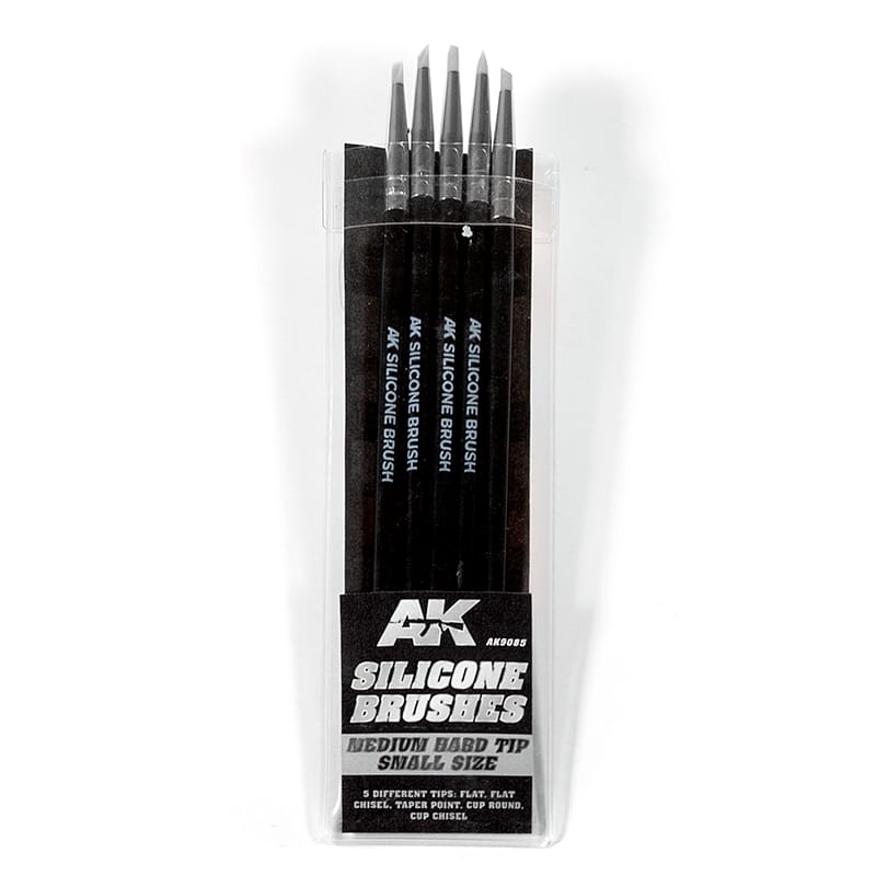 WarForge - SMALL SILICONE BRUSHES MEDIUM TIP (5 SILICONE PENCILS) - Warhammer