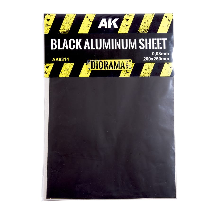 WarForge - BLACK ALUMINUM SHEET 150UM (MICROMETER) 200X250MM - Warhammer