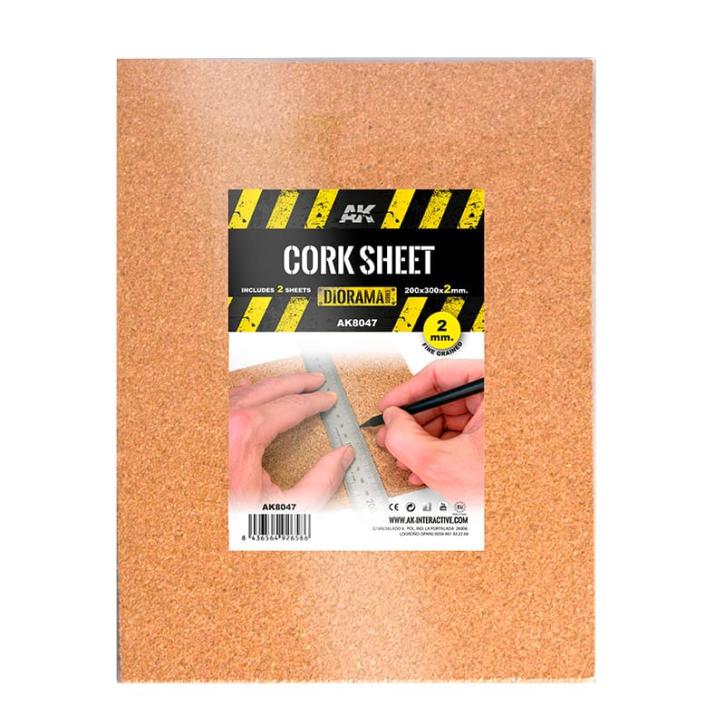 WarForge - Cork Sheet – FINE grained 200x300x2mm - Warhammer