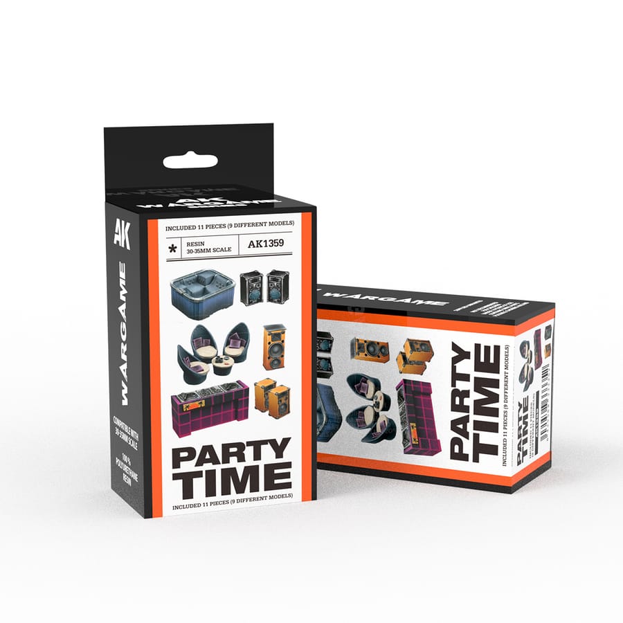 WarForge - PARTY TIME- SCENOGRAPHY WARGAME SET – 100% POLYURETHANE RESIN COMPATIBLE WITH 30-35MM SCALE - Warhammer