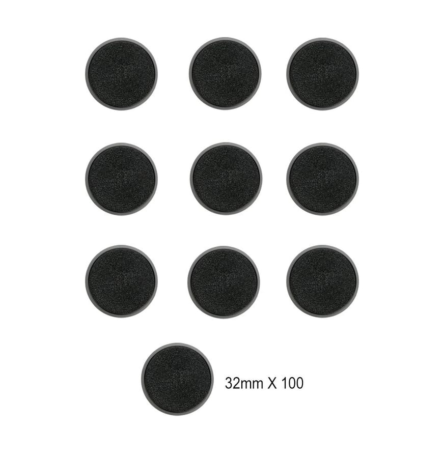 WarForge - Socles Ronds Citadel de 32mm (pack de 100) - Warhammer