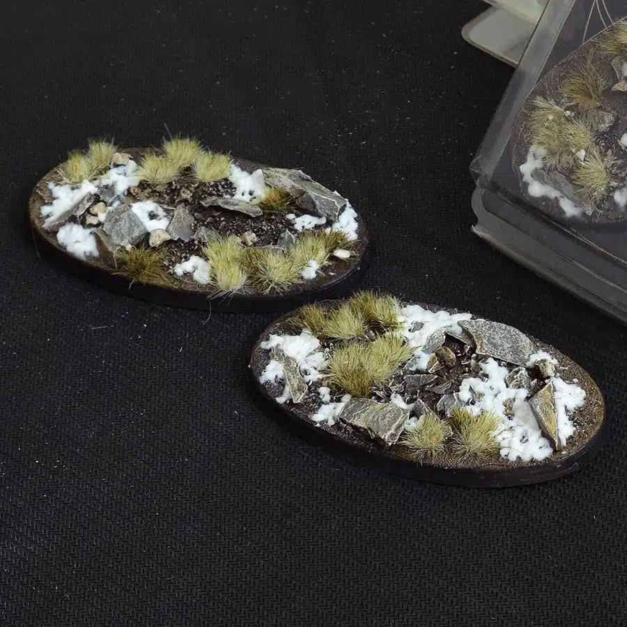WarForge - Winter Bases, Oval 90mm (x2) - Warhammer