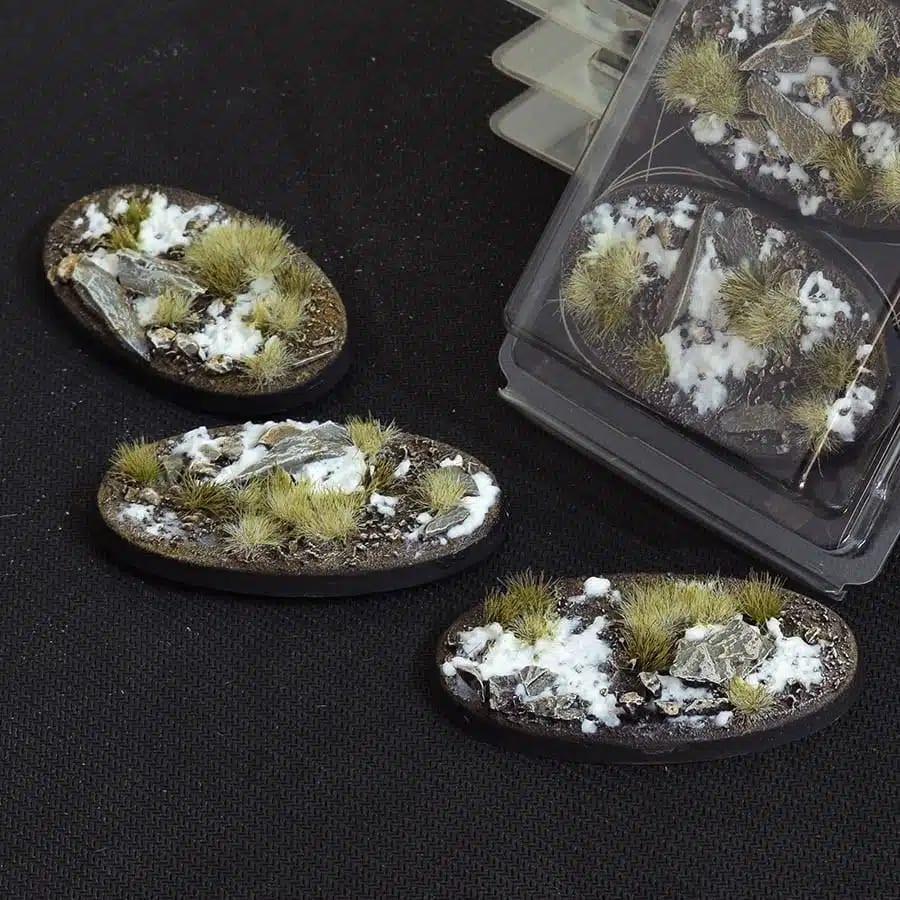 WarForge - Winter Bases, Oval 75mm (x3) - Warhammer