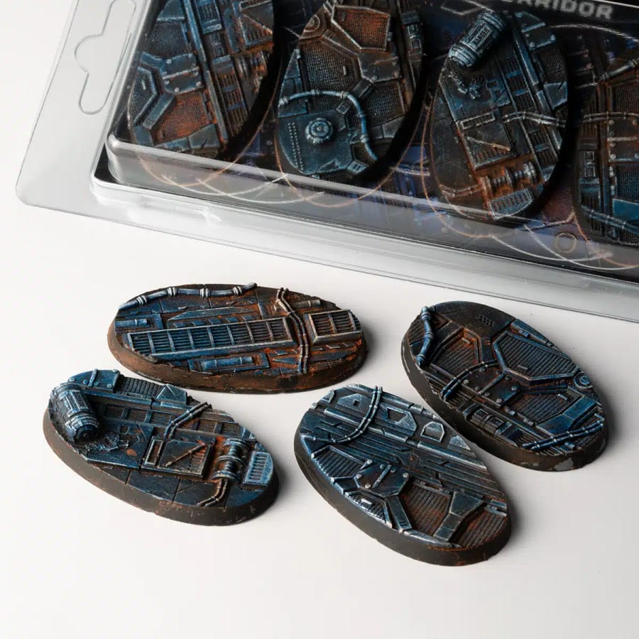 WarForge - Spaceship Corridor Bases, Oval 60mm (x4) - Warhammer