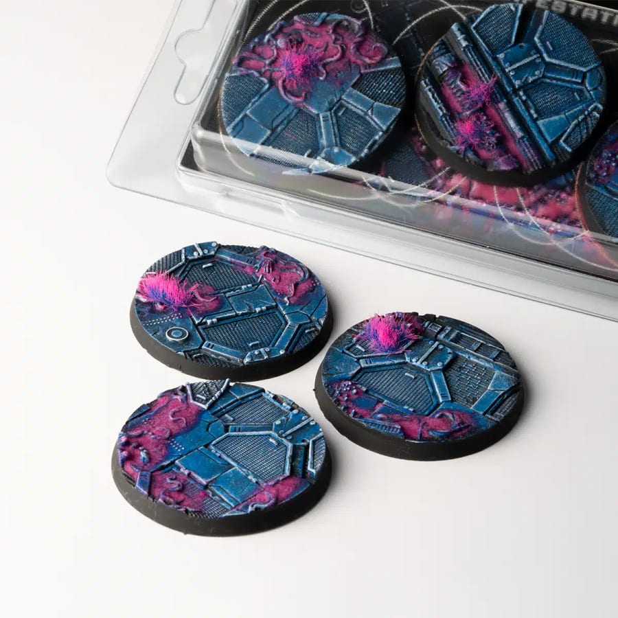 WarForge - Alien Infestation Bases, Round 50mm (x3) - Warhammer