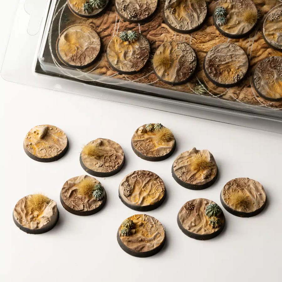 WarForge - Deserts of Maahl Bases, Round 25mm (x10) - Warhammer