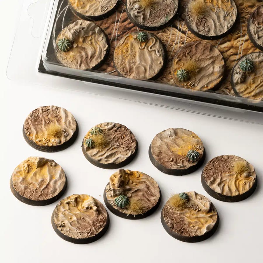 WarForge - Deserts of Maahl Bases, Round 32mm (x8) - Warhammer