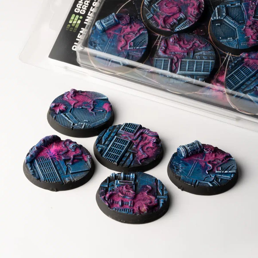 WarForge - Alien Infestation Bases, Round 40mm (x5) - Warhammer