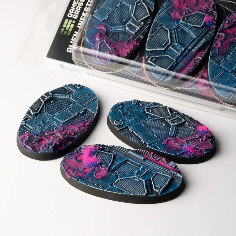 WarForge - Alien Infestation Bases, Oval 75mm (x3) - Warhammer