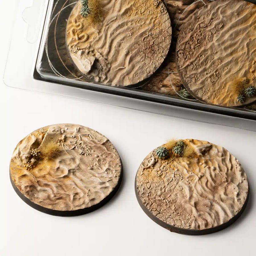 WarForge - Deserts of Maahl Bases, Round 60mm (x2) - Warhammer