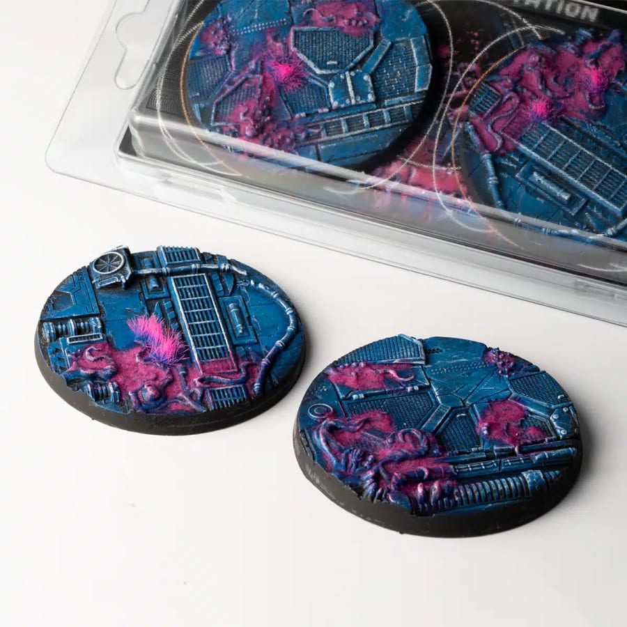 WarForge - Alien Infestation Bases, Round 60mm (x2) - Warhammer