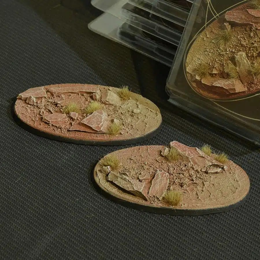 WarForge - Badlands Bases, Oval 90mm (x2) - Warhammer