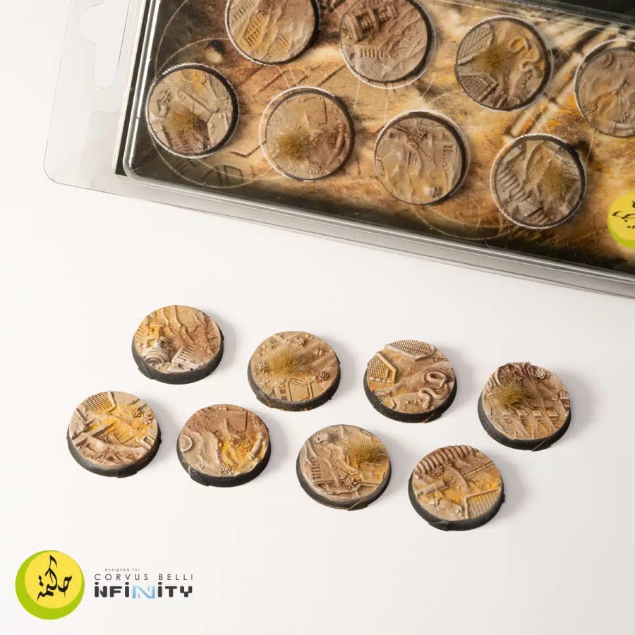 WarForge - Dunes of Bourak Bases, Round 25mm (x8) - Warhammer