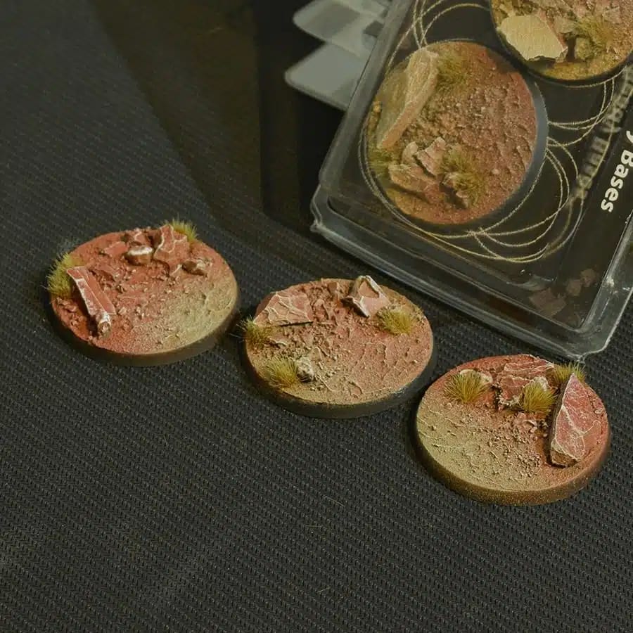 WarForge - Badlands Bases, Round 50mm (x3) - Warhammer