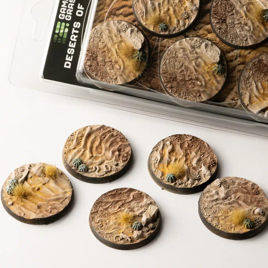 WarForge - Deserts of Maahl Bases, Round 40mm (x5) - Warhammer