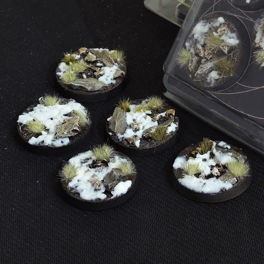 WarForge - Winter Bases, Round 40mm (x5) - Warhammer
