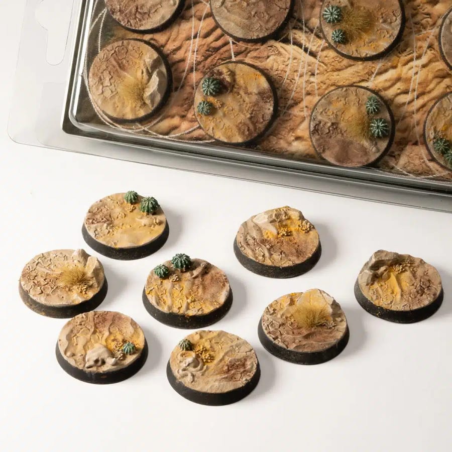 WarForge - Deserts of Maahl Bases, Round 28mm (x8) - Warhammer