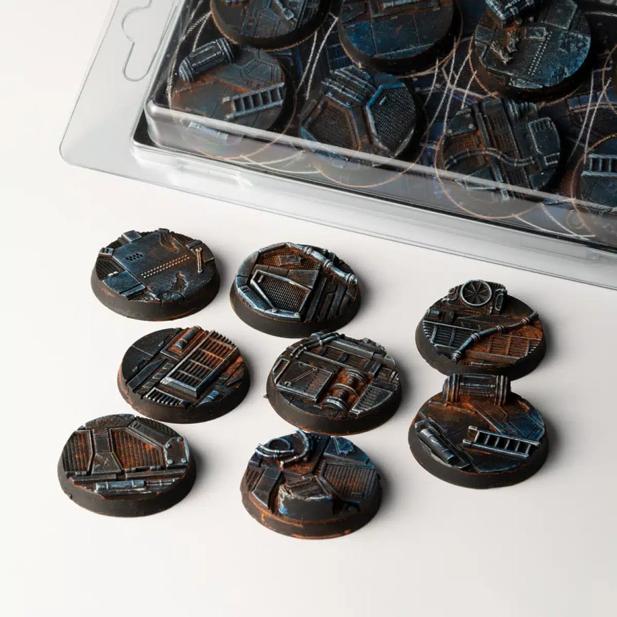 WarForge - Spaceship Corridor Bases, Round 32mm (x8) - Warhammer