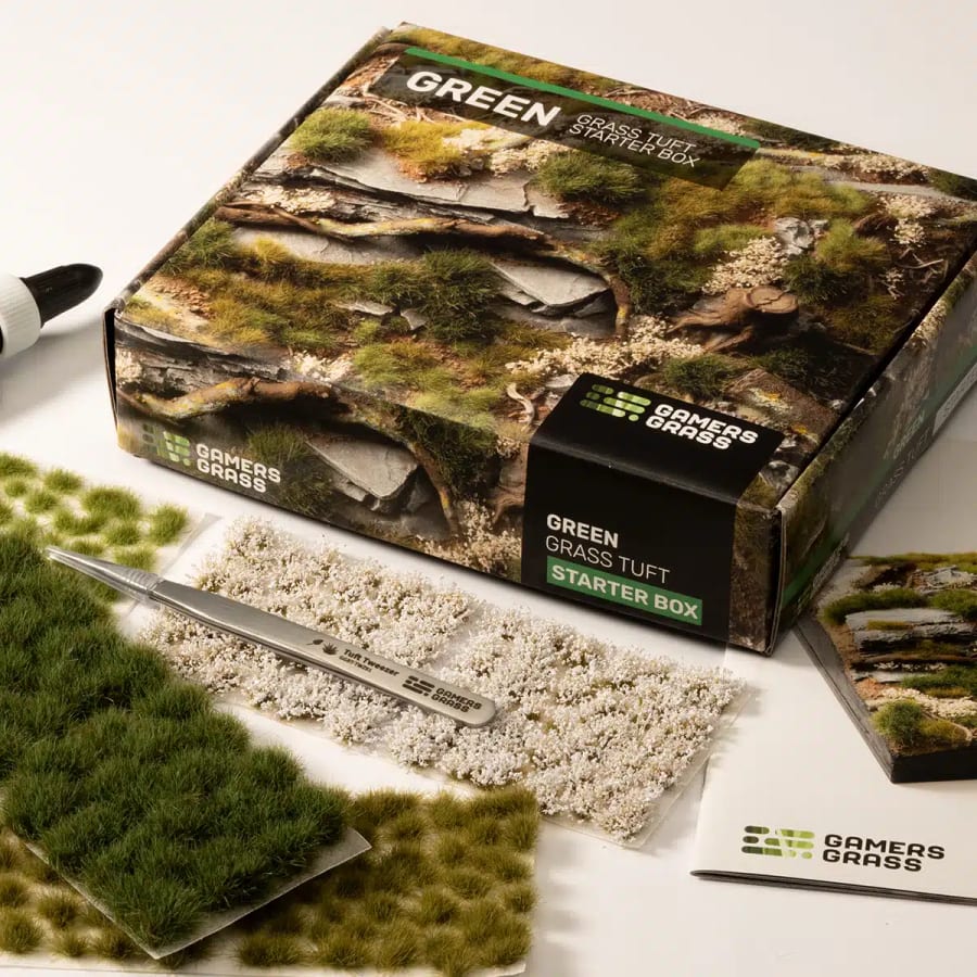 WarForge - Green Grass Tuft Starter Box - Warhammer