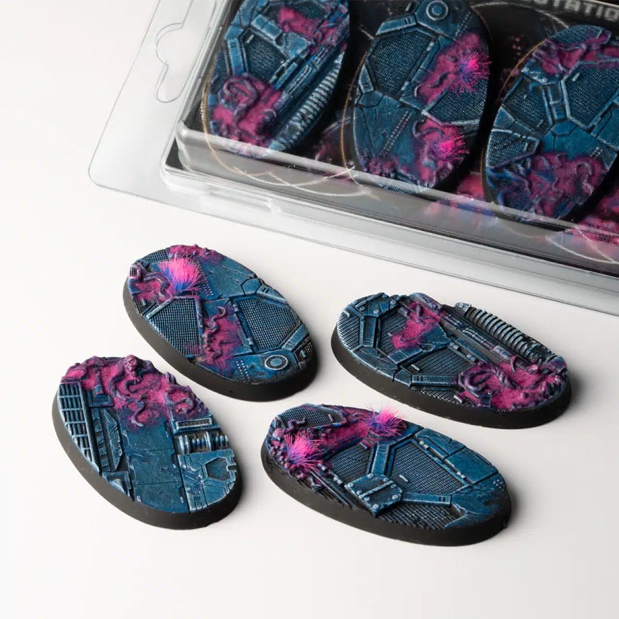 WarForge - Alien Infestation Bases, Oval 60mm (x4) - Warhammer