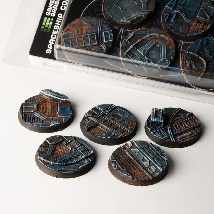 WarForge - Spaceship Corridor Bases, Round 40mm (x5) - Warhammer