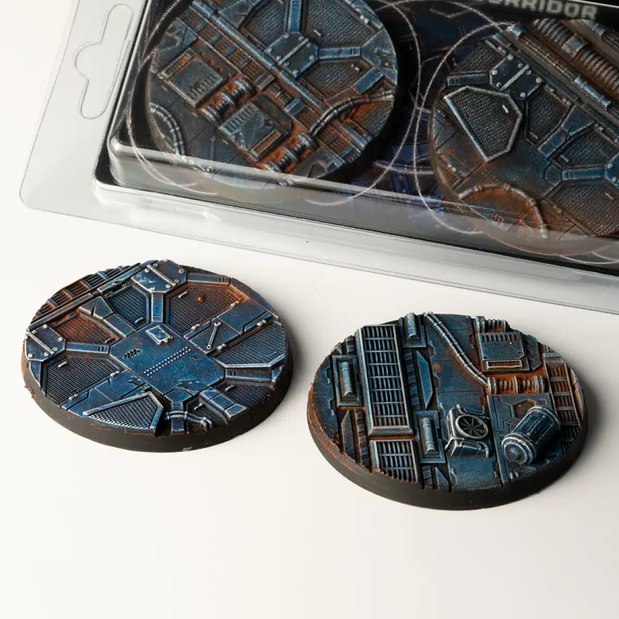 WarForge - Spaceship Corridor Bases, Round 60mm (x2) - Warhammer