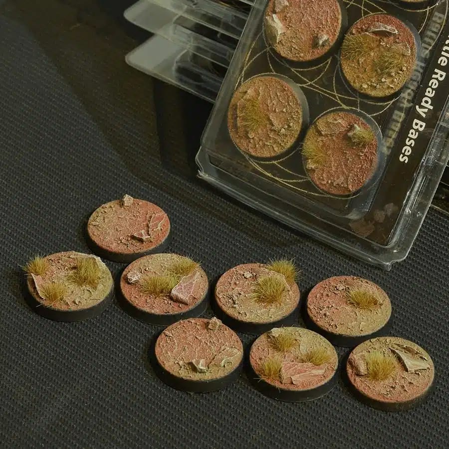 WarForge - Badlands Bases, Round 32mm (x8) - Warhammer
