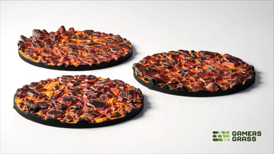 WarForge - Molten Lava – Round 50mm (x3) - Warhammer