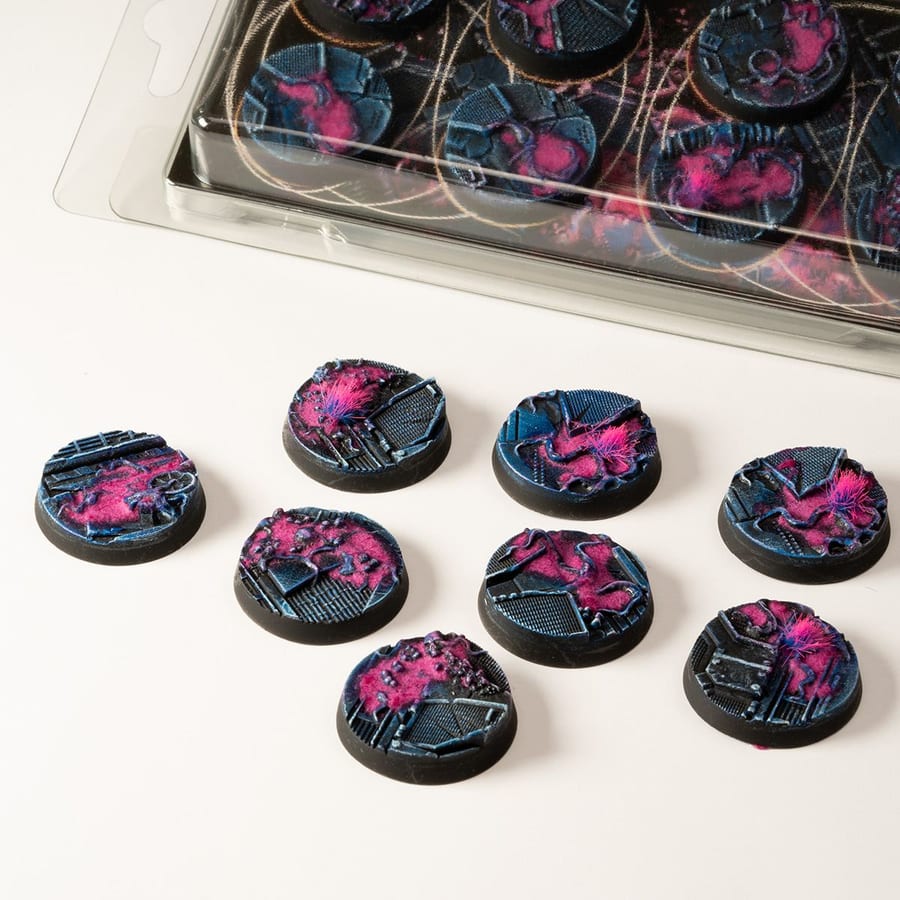 WarForge - Alien Infestation Bases, Round 28mm (x8) - Warhammer