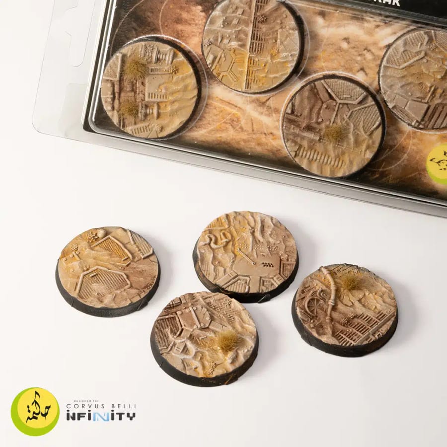 WarForge - Dunes of Bourak Bases, Round 40mm (x4) - Warhammer