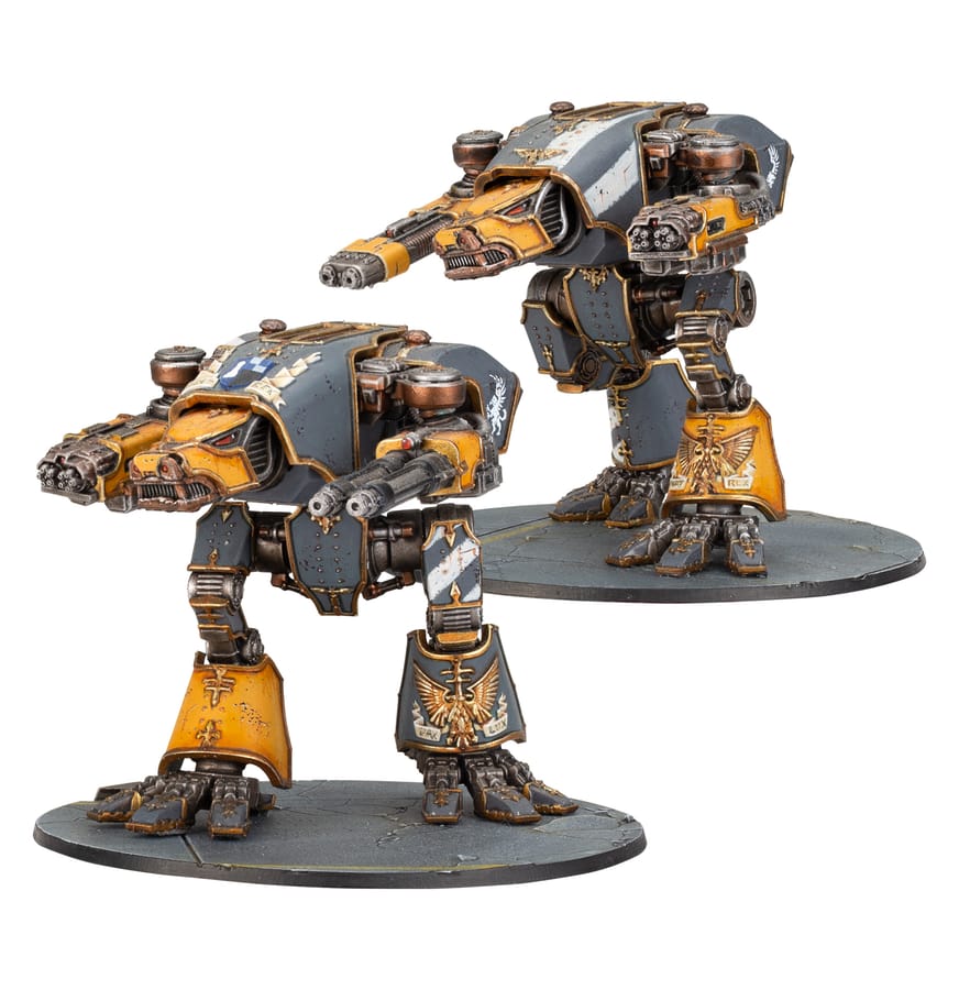 WarForge - Legions Imperialis: Warhound Scout Titans with Turbo-laser Destructors and Vulcan Mega-Bolters - Warhammer